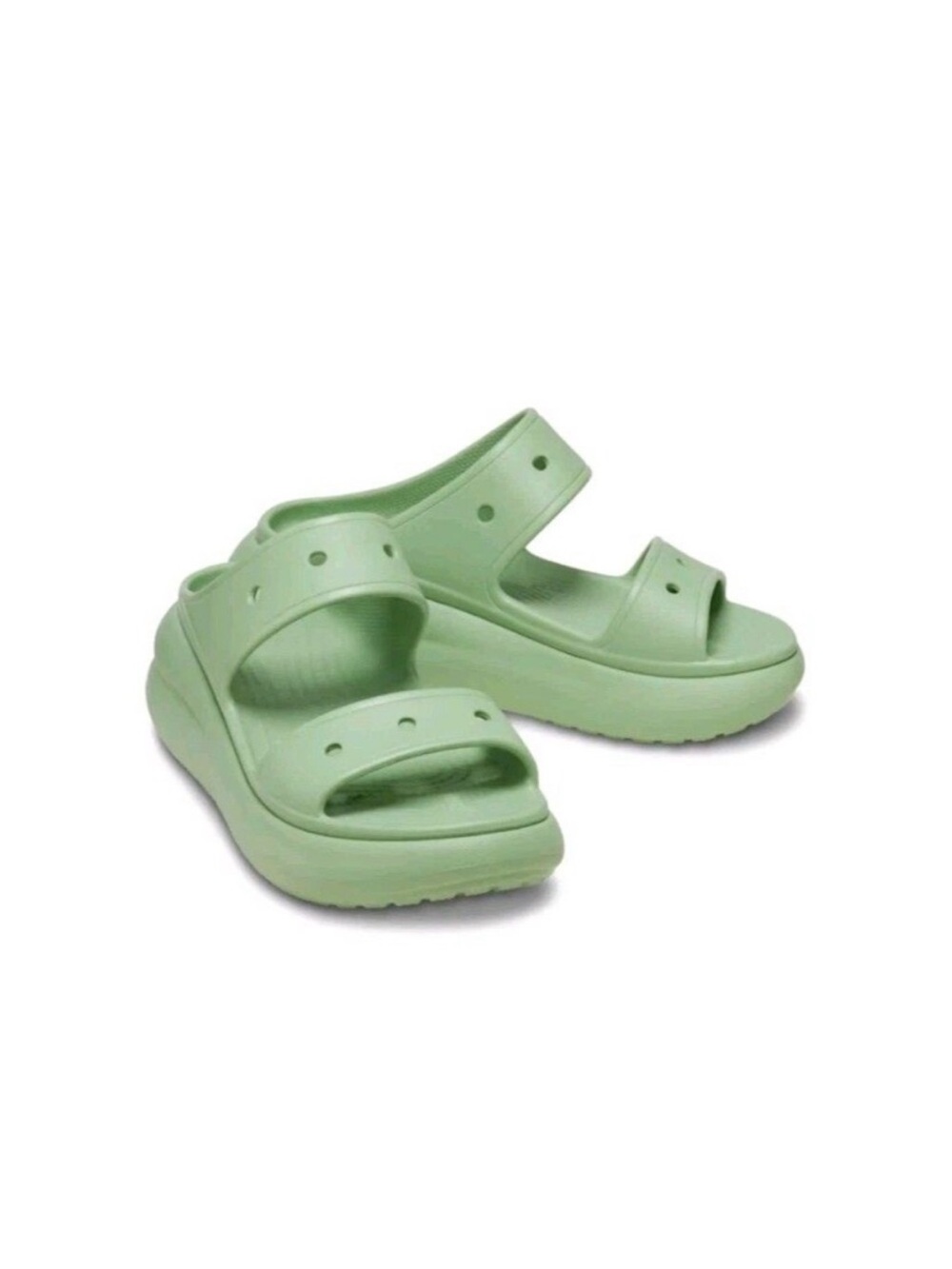 CROCS Mint Green Platform Slide Sandals